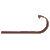 Кронштейн желоба (шоколад) металл  300мм (Уценка)