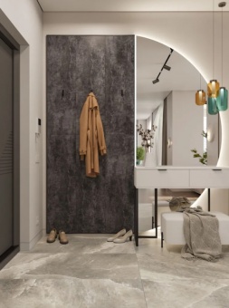 Плита ЛВДСПШ Бетон Темный 2420х596х12 мм