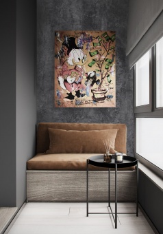 Плита ЛВДСПШ Бетон Темный 2420х596х12 мм